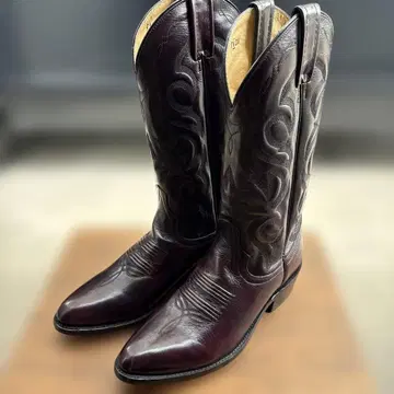 새상품 DAN POST 웨스턴 부츠 25cm 적자색