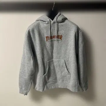 THRASHER 그레이 후드티