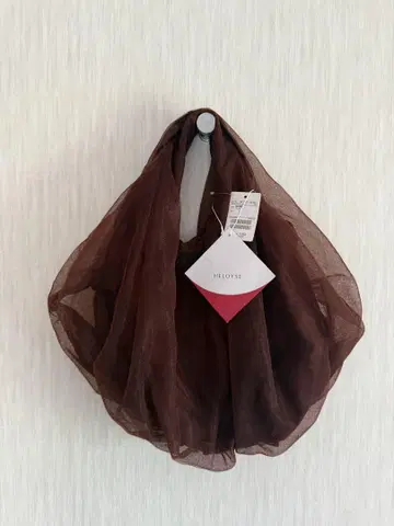 HELOYSE 오간자 원단 브라운 백 새상품