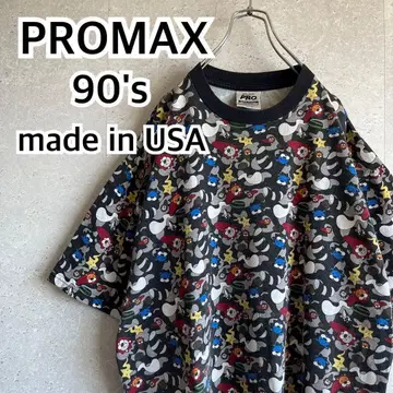 90년대 추천 캐릭터 올 패턴 티셔츠 미국제 XL promax