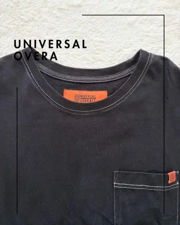 UNIVERSAL OVERALL 블랙 반팔 티셔츠