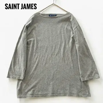 SAINT JAMES 세인트 제임스 남성용 바스크 셔츠 7부 소매 그레이