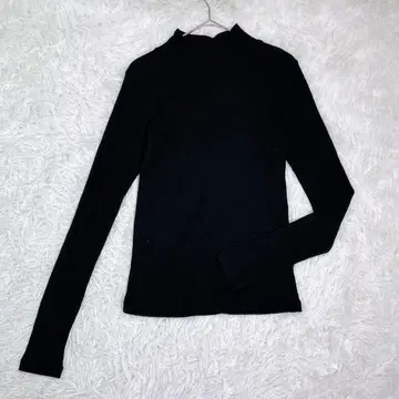 PAGEBOY [F] 하이넥 니트 블랙 얇은 소재 프리 사이즈 여성용
