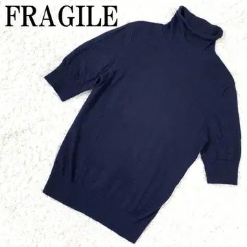FRAGILE 반팔 니트 캐시미어100% 네이비 38 B9719