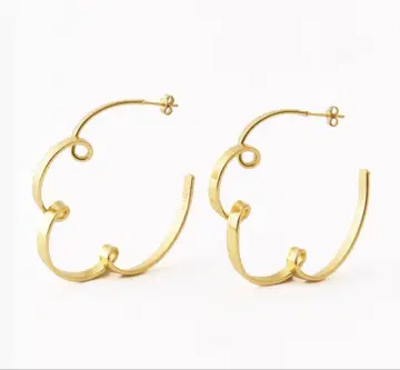 UPALA Cloud Hoop Stud 골드 귀걸이