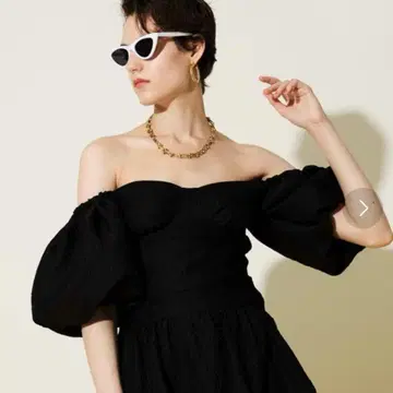 MAISON SPECIAL 뷔스티에 블라우스 오프숄더 퍼프 슬리브