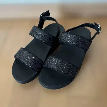 fitflop 핏플롭 블랙 글리터 샌들 22.5cm