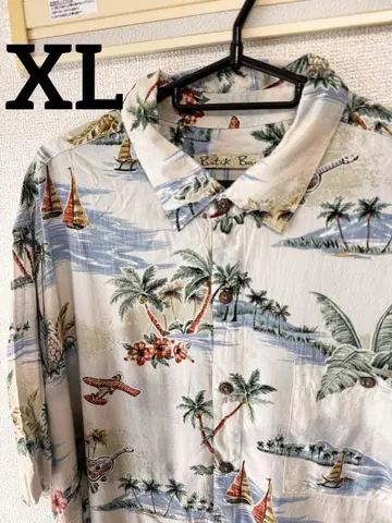 Batik Bay 바다 비치 알로하 셔츠 XL 레이온 100
