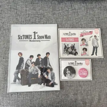 SixTONES 1st Anniversary 스티커 캔배지