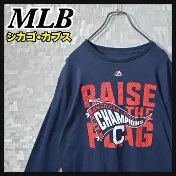 MLB 메이저 시카고 컵스 긴팔 티셔츠 네이비 남성용 L 구제 의류
