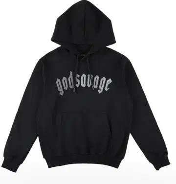 godsavage 블랙 후드티와 팬츠 세트