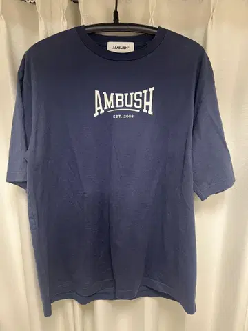 AMBUSH 네이비 티셔츠