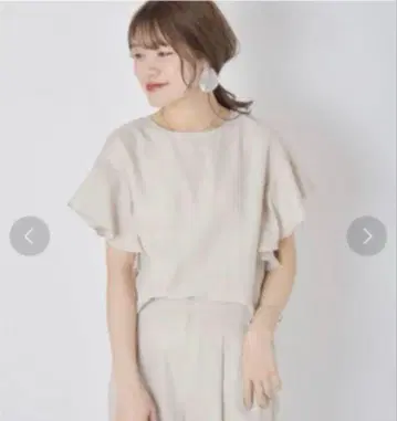 ships 린넨 프릴 블라우스