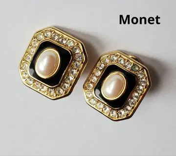 Monet 모네 빈티지 펄 에나멜 비쥬 귀걸이 주얼리