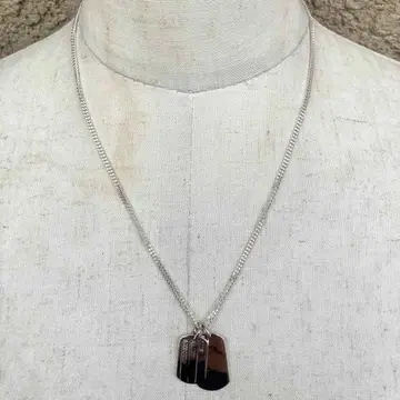 SILVER925 PLATE TOP NECKLACE/실버/목걸이