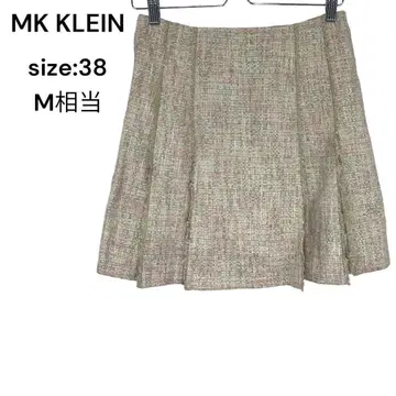 MK KLEIN 엠케이크랑프리 플리츠 스커트 무릎 기장 38 M 예뻐요