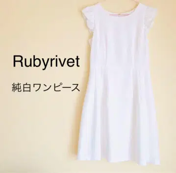 Rubyrivet 루비리벳 원피스 프렌치 슬리브 화이트 M