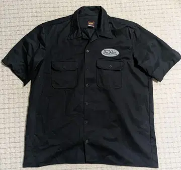 Von Dutch 블랙 워크 셔츠 반팔
