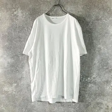 LAD MUSICIAN 반팔 티셔츠 화이트 무지 크루넥 코튼