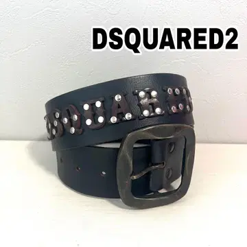 DSQUARED2 벨트 가죽 스터드 블랙 블랙