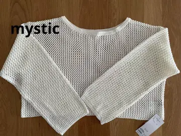 mystic 메쉬 짜임 긴팔 니트 FREE 화이트