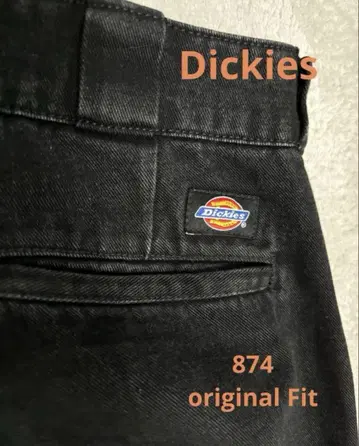 Dickies 블랙 데님 팬츠 874 오리지널 핏
