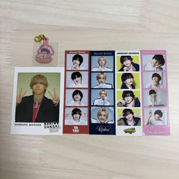 나니와단시 미치에다 슌스케 산리오 참 + 폴라로이드 카드 + 포토 카드