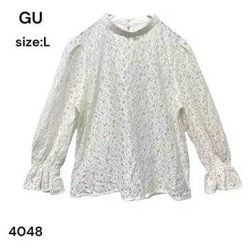GU 지유 셔츠 상의 긴팔 레이스 L 예쁘고 귀여움