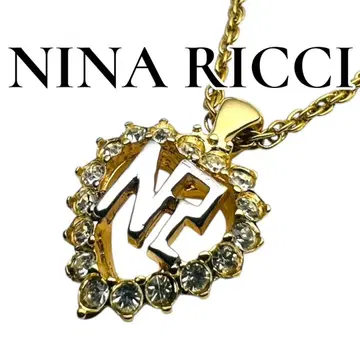 [컨디션 최상] NINA RICCI 목걸이 하트 골드 큐빅