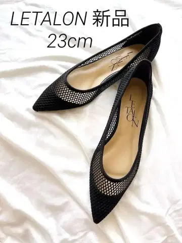 새상품 LE TALON 르탈론 23cm 메쉬 플랫슈즈 블랙