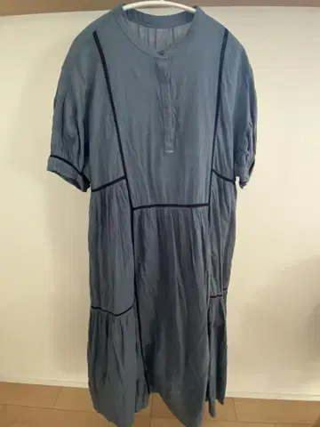 FREAK'S STORE 인도 사다리 레이스 원피스 블루