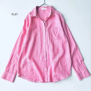 [새상품급] PLST 플라스테 워셔블 코튼 린넨 블라우스