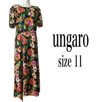 ungaro 웅가로 꽃무늬 원피스 쇼와 레트로 vintage