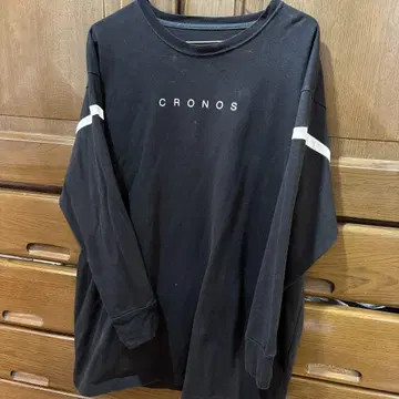 CRONOS 블랙 롱 슬리브 트레이닝복