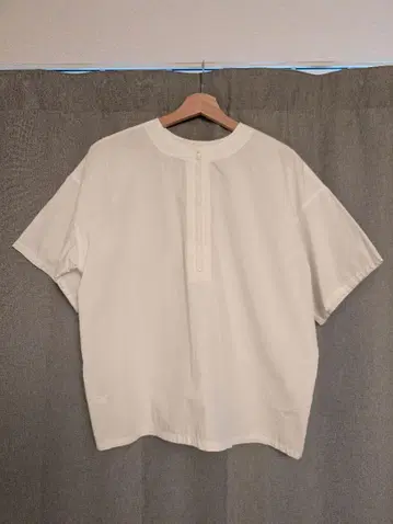 MUJI Labo 면 브로드 크루넥 반팔 셔츠