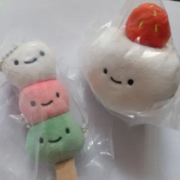 니코리노 화과자 봉제 인형 딸기모찌 삼색 경단 딸기모찌 가챠