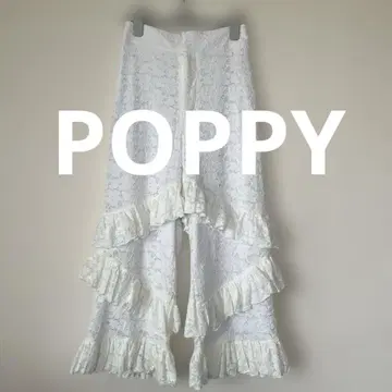 새상품급 POPPY 레이스 프릴 팬츠