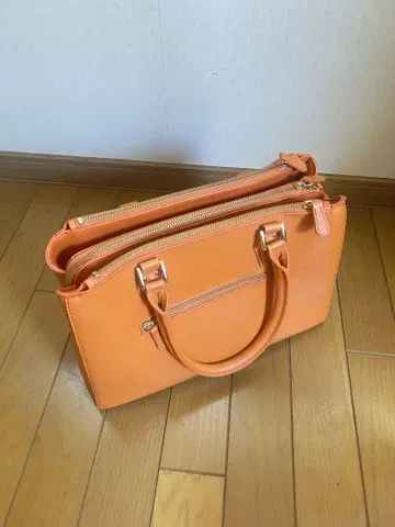 오렌지 핸드백 3 지퍼