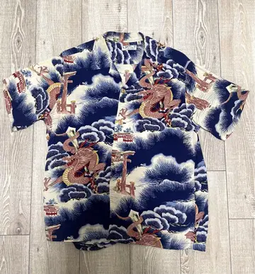 SUN SURF 선 서프 알로하 셔츠 S 사이즈 드래곤 패턴