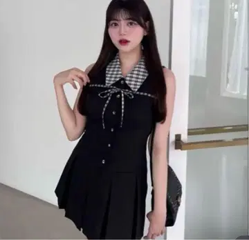 OLIVE des OLIVE YUI 기획 슬리브리스 셔츠 미니 원피스