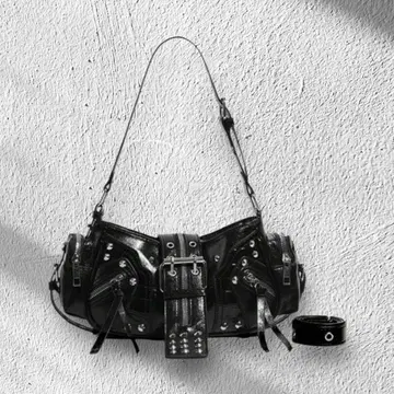 archive y2k grunge bag soho studs Black
