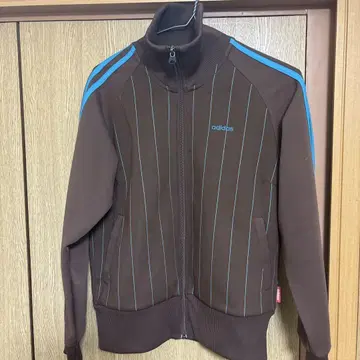 adidas 브라운 스트라이프 저지 M 트랙 자켓