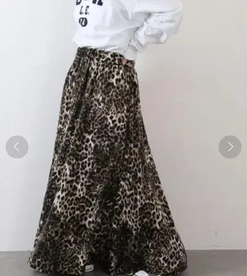 journal standard luxe 매트 새틴 레오파드 맥시 스커트