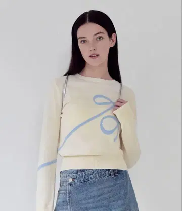 Kirsch Plain Ribbon Cherry Knit [아이보리]