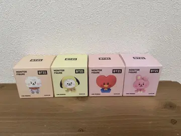 BT21 모니터 피규어 4점