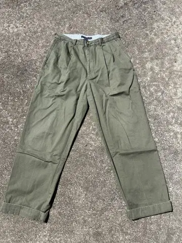 TOMMY HILFIGER 와이드 팬츠 36 올리브