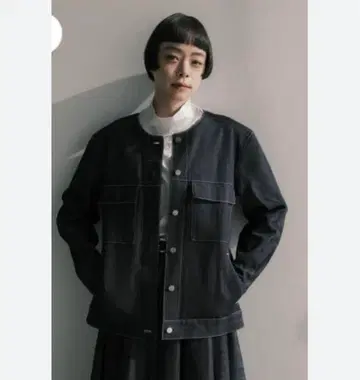 [ foufou ] 노카라 데님 자켓
