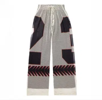 DRIES VAN NOTEN 메쉬 와이드 팬츠
