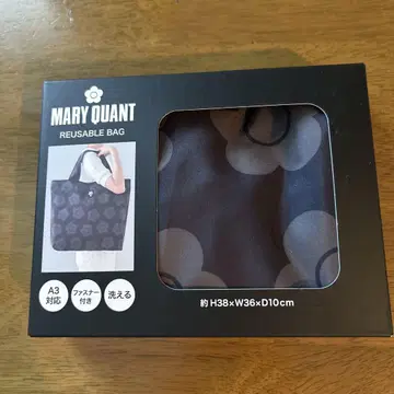 MARY QUANT 마리콴트 재사용 가능 백 박스형 지퍼 부착
