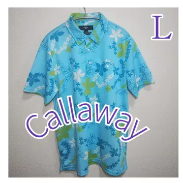 Callaway 골프 꽃무늬 피케 셔츠 L